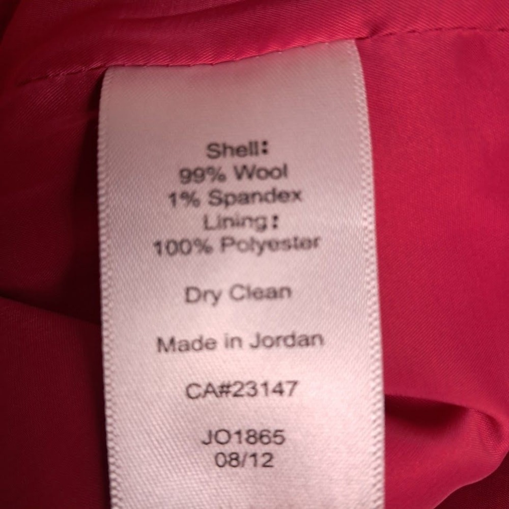 Talbots 6 Fuchsia Pink Wool Blend Pencil Skirt Short Classic - Picture 5 of 6